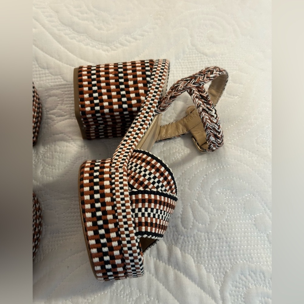 Chloe Odina Braided-Straps Cotton Platform Sandals - Picture 5 of 16